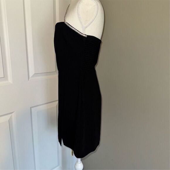 Amanda Uprichard Dream Diamante Strap Mini Party Dress Size M Black Homecoming - Picture 4 of 16